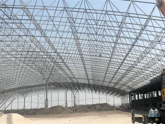 江都钢厂料仓网架工程